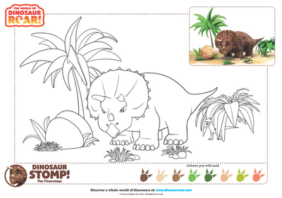 Colour in Dinosaur STOMP!