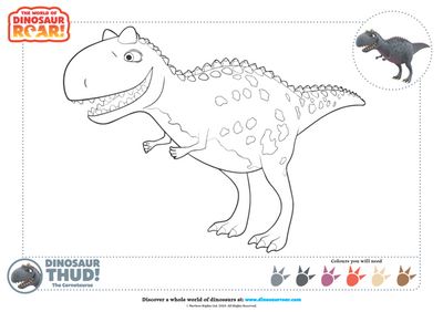 Colour in Dinosaur THUD!