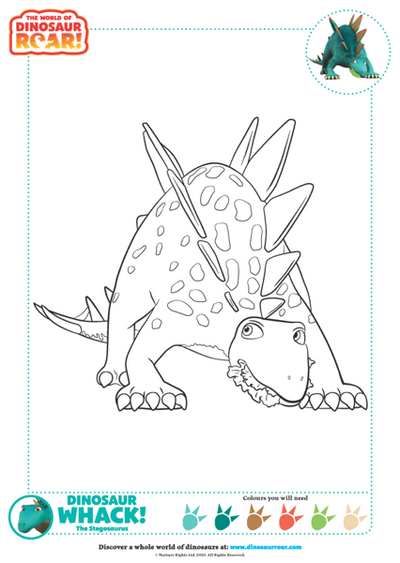 Colour in Dinosaur WHACK!